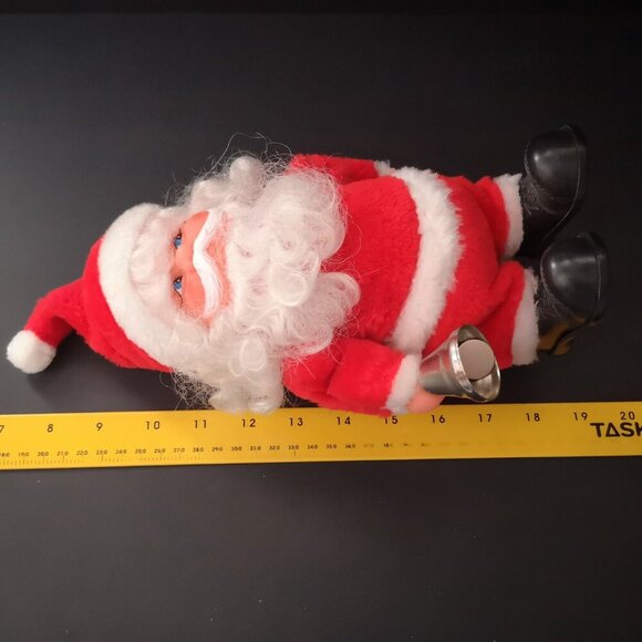 Vintage Battery Operated Musical Walking Santa w/ Bell Made in Taiwan - Picture 6 of 6